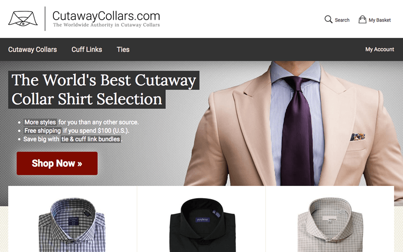 Cutaway Collar Dress Shirts