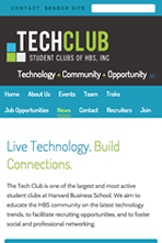 Harvard Business School, Tech Club - Mobile Website